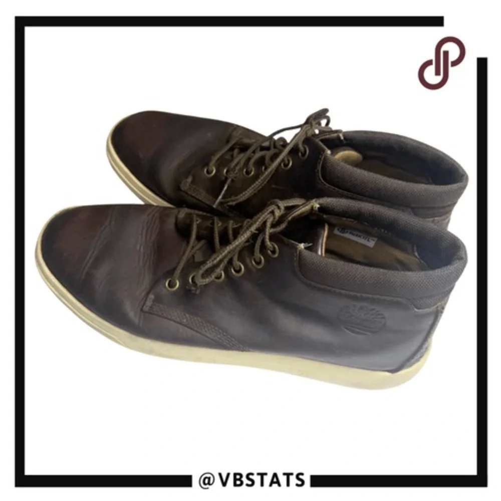 Timberland Men's Ashwood Park Leather Lace-up RebotL Chukka Boots Brown Size 9.5